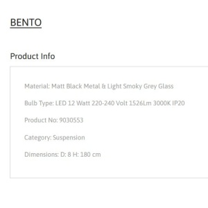Pendul LED design modern BENTO gri fumuriu 232485 universul-luminii.ro