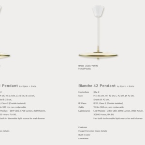 Pendul LED design modern Blanche 42 alama 206075 universul-luminii.ro