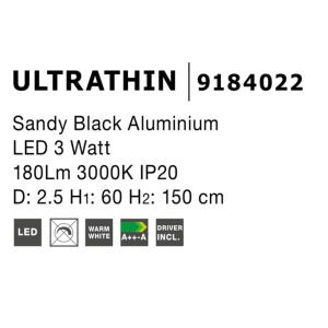 Pendul LED design modern ULTRATHIN negru NVL-9184022 - Img 2