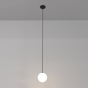 Pendul LED incastrabil design tehnic Luna negru, 3000K 55595 universul-luminii.ro