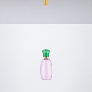Pendul LED, Lustra design modern Pluma verde/ violet 228725 universul-luminii.ro