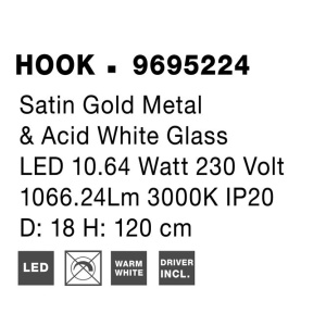 Pendul LED modern design elegant HOOK 203855 universul-luminii.ro