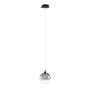 Pendul LED modern, Metal, Sticla, Fumuriu, ORENDA