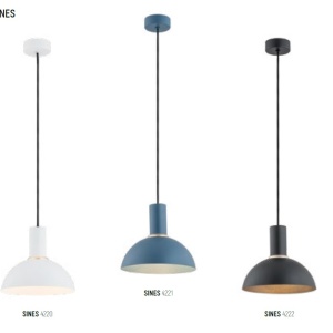 Pendul, Lustra suspendata design minimalist SINES 14cm, alb - Img 3