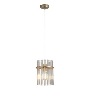 Pendul metal auriu, tije din sticla Swizzle