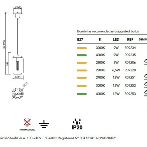 Pendul modern design decorativ JARRAS Xs crom - Img 3