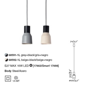 Pendul modern design minimalist KOMBO bej 12cm 83815 universul-luminii.ro