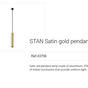 Pendul modern design minimalist STAN auriu 43756 - Img 3