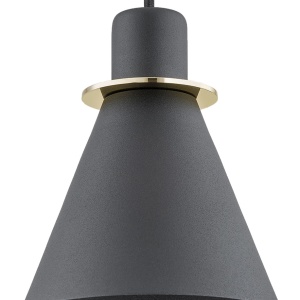 Pendul modern design retro Beverly negru/auriu - Img 3