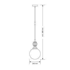 Pendul modern realizat manual Abano 76325 universul-luminii.ro