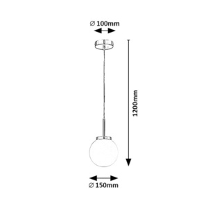 Pendul pentru baie design modern IP44 Togo crom, alb - Img 3