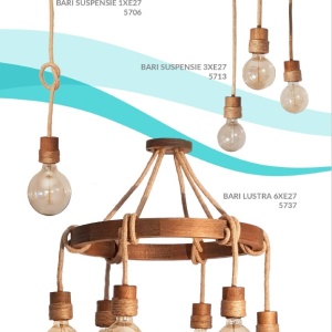 Pendul rustic fabricat manual din lemn Bari 105065 universul-luminii.ro
