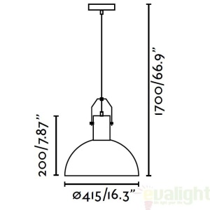 Pendul VINTAGE negru, diam. 41,5cm, MARGOT 68561 63165 universul-luminii.ro