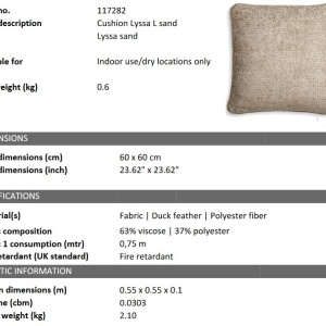 Perna decorativa LUX Lyssa L, Lyssa sand - Img 2