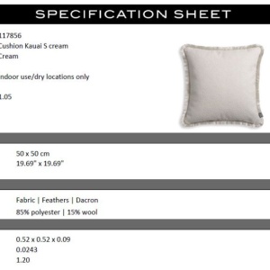 Perna design lux Kauai crem S 50x50cm - Img 3