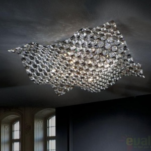 Plafonier modern cristal K9 dim.54x54cm Saten 160674