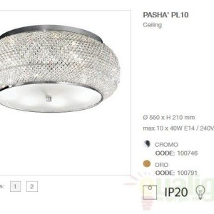 Plafonier modern diametru 55cm, Pasha PL10 Cromo 100746 - Img 6