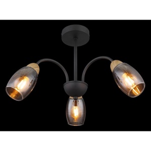 Plafoniera 3L design modern Gerly negru 135155 universul-luminii.ro