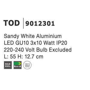 Plafoniera 3L design modern TOD alb 129675 universul-luminii.ro