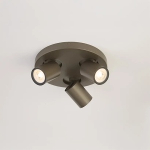 Plafoniera baie cu 3 spoturi directionabile Selene, bronz
