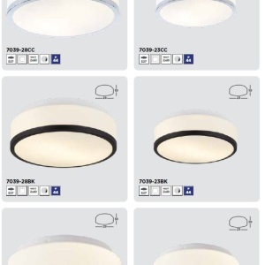 Plafoniera baie cu protectie IP44 Cheese 29cm, argintiu satinat 207465 universul-luminii.ro