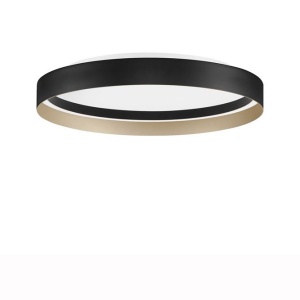 Plafoniera circulara aluminiu negru/auriu LED CCT LUMIA 60cm