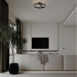 Plafoniera circulara aluminiu negru LED CCT ADALIZ 50cm 632275 universul-luminii.ro