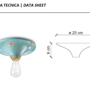 Plafoniera clasica realizata manual din ceramica TRIESTE 128615 universul-luminii.ro