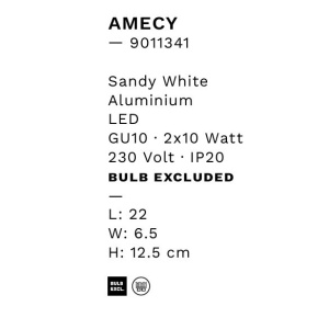 Plafoniera cu 2 spoturi Amecy alb 148715 universul-luminii.ro