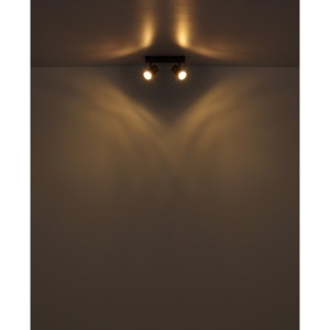Plafoniera cu 2 Spoturi directionabile BRISBON negru/cupru 236275 universul-luminii.ro