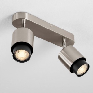 Plafoniera cu 2 spoturi Ison argintiu 160305 universul-luminii.ro