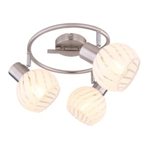 Plafoniera cu 3 spoturi design modern WILLY nichel 210645 universul-luminii.ro