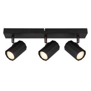 Plafoniera cu 3 Spoturi directionabile metal negru JAMES 249045 universul-luminii.ro
