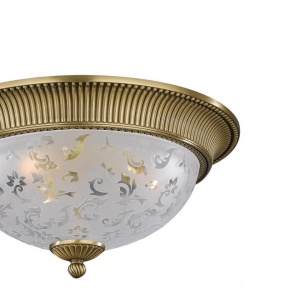 Plafoniera design clasic din alama si sticla diametru 40cm, 6202 102255 universul-luminii.ro