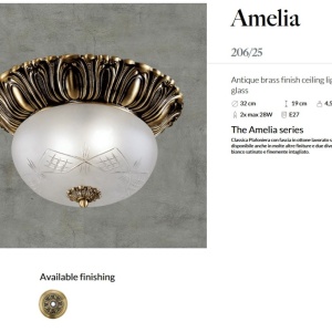 Plafoniera design clasic realizata manual Amelia 32cm 144495 universul-luminii.ro