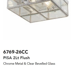 Plafoniera design decorativ Pisa 2L crom 140545 universul-luminii.ro