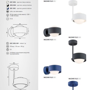 Plafoniera design minimalist Massimo plus albastru - Img 3