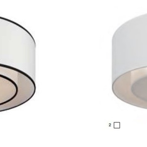 Plafoniera design modern Bergamo alb, negru 212455 universul-luminii.ro