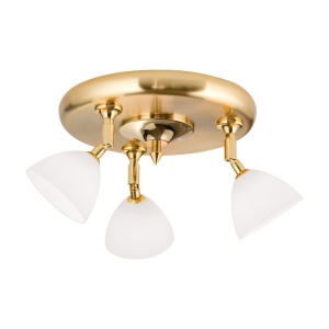 Plafoniera design modern OPALDESIGN 3L, auriu mat - Img 4