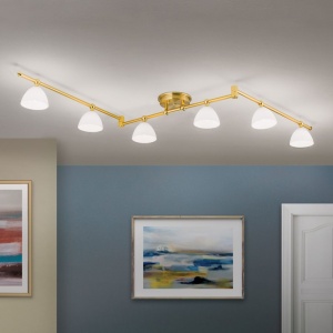 Plafoniera design modern OPALDESIGN 6L, auriu mat - Img 2
