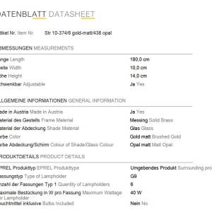 Plafoniera design modern OPALDESIGN 6L, auriu mat - Img 8