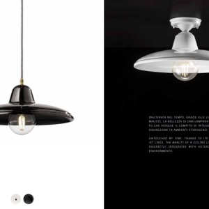 Plafoniera design retro realizata manual din ceramica B-W 126025 universul-luminii.ro