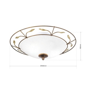 Plafoniera design rustic Luca DL 7-338/2 Antik OR - Img 8