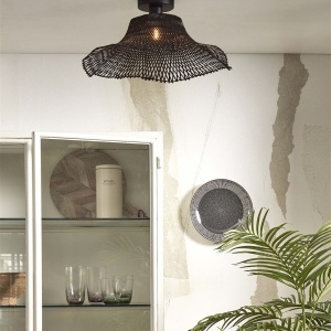 Plafoniera din bambus Ibiza S 50cm, negru 224465 universul-luminii.ro