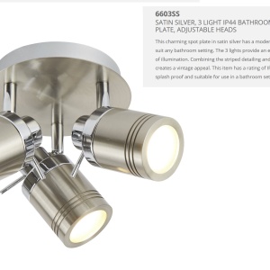Plafoniera directionabila pentru baie IP44 Samson 3L 6603SS SRT 74545 universul-luminii.ro