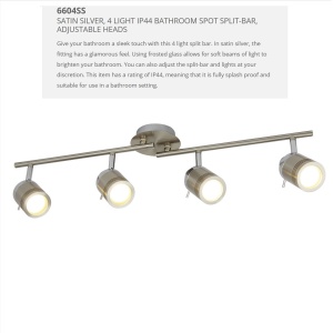 Plafoniera directionabila pentru baie IP44 Samson 4L 6604SS SRT 73475 universul-luminii.ro