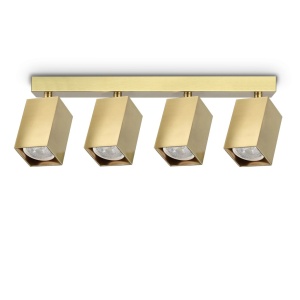 Plafoniera DYNAMITE PL4 LINEAR SQUARE OTTONE