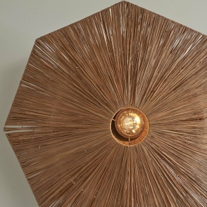 Plafoniera eco din rafie Panama octogon L, maro 231195 universul-luminii.ro