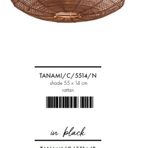 Plafoniera eco din ratan Tanami disc L, nat 121355 universul-luminii.ro
