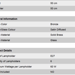 Plafoniera eleganta design LUX Budapest, bronz DLU 1441/5+1 bronze/376 klar-matt OR 68685 universul-luminii.ro